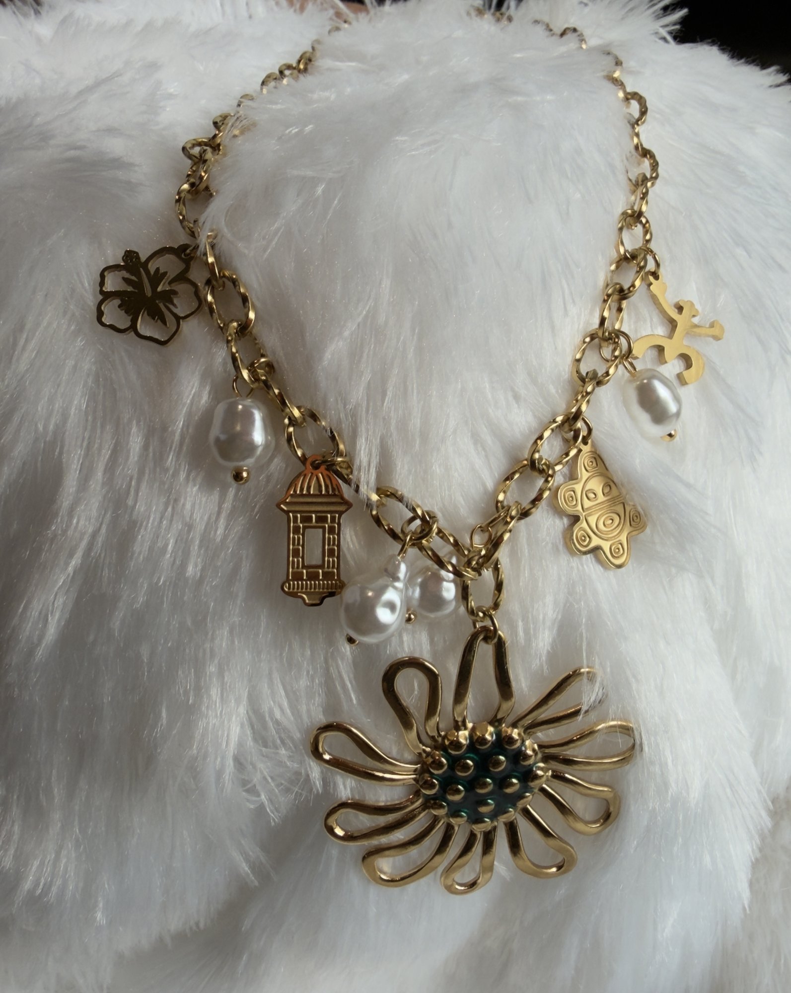 Sunflower Charm Necklace 1 Sunflower Charm Necklace 1