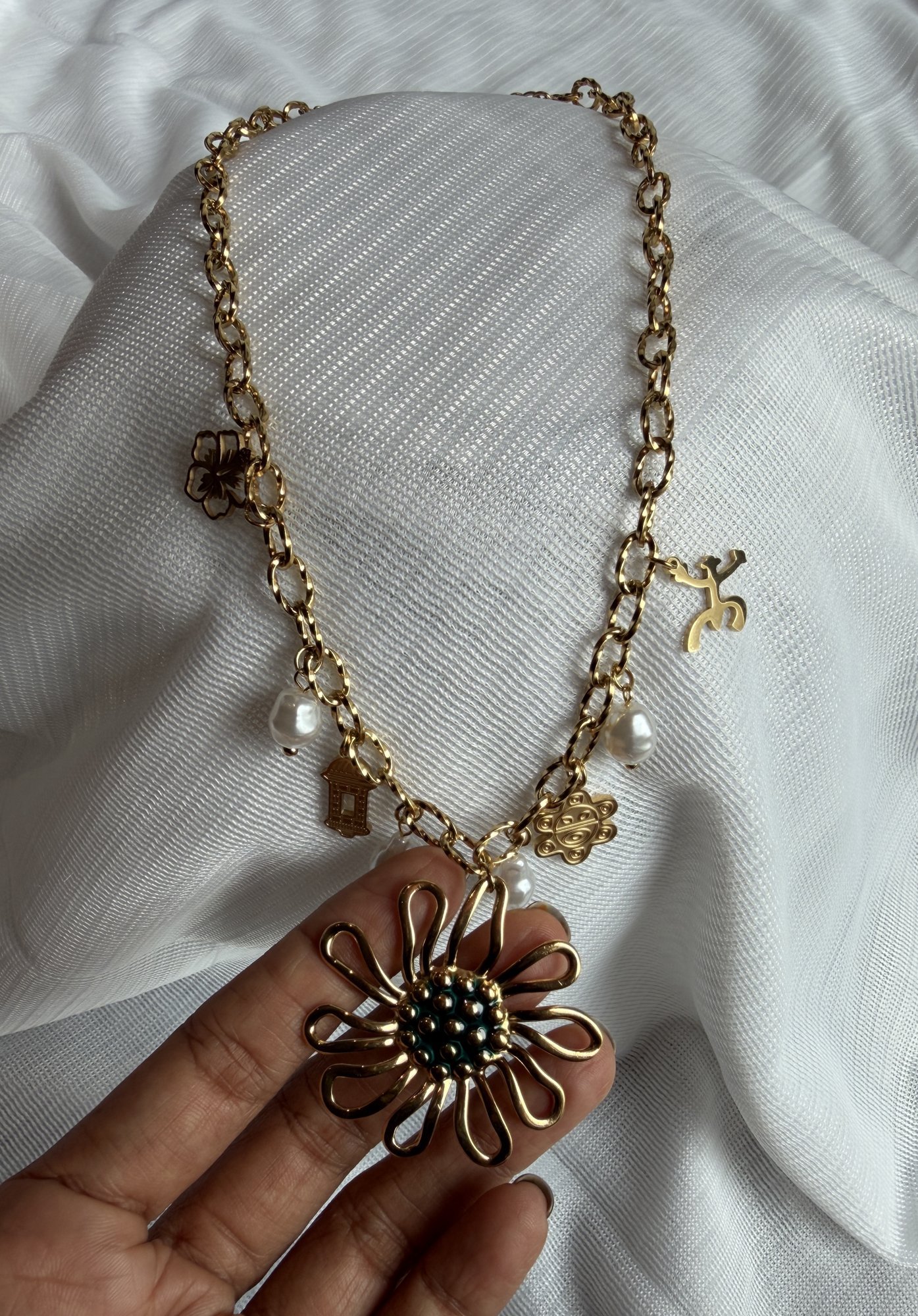 Sunflower Charm Necklace 3 Sunflower Charm Necklace 3