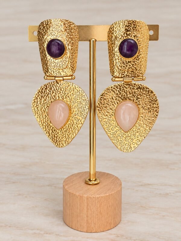 Aurelia Textured Drop Earrings 1