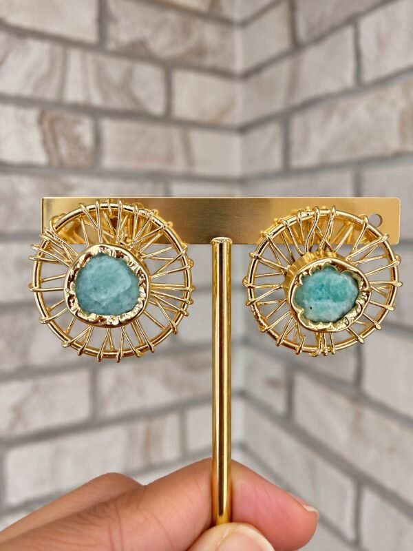 Azure Sunburst Earrings 1