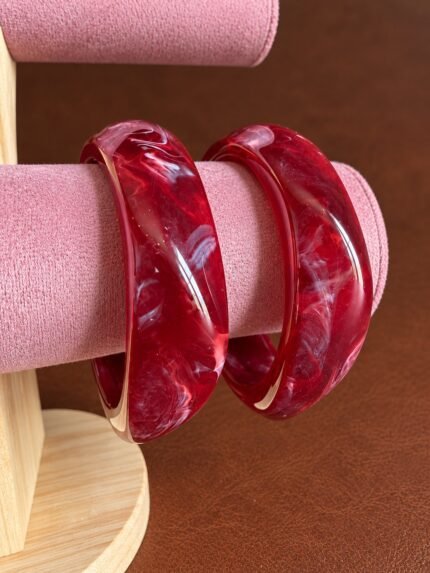 Crimson Marbled Bangle 2