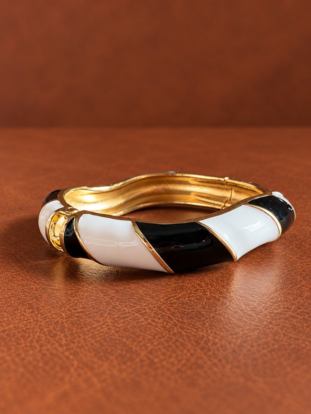 Ivory Noir Twist Bangle 1 Ivory Noir Twist Bangle 1
