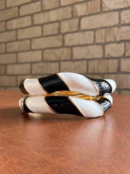Ivory Noir Twist Bangle 2