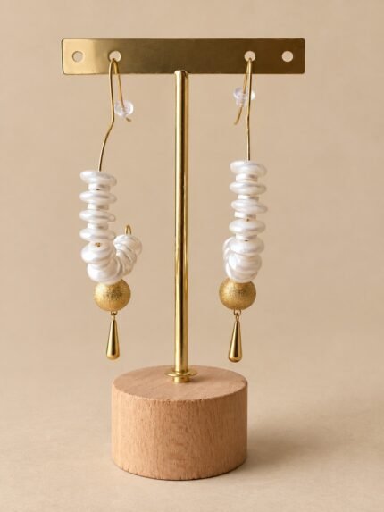 Ivory Swirl Danglers 2