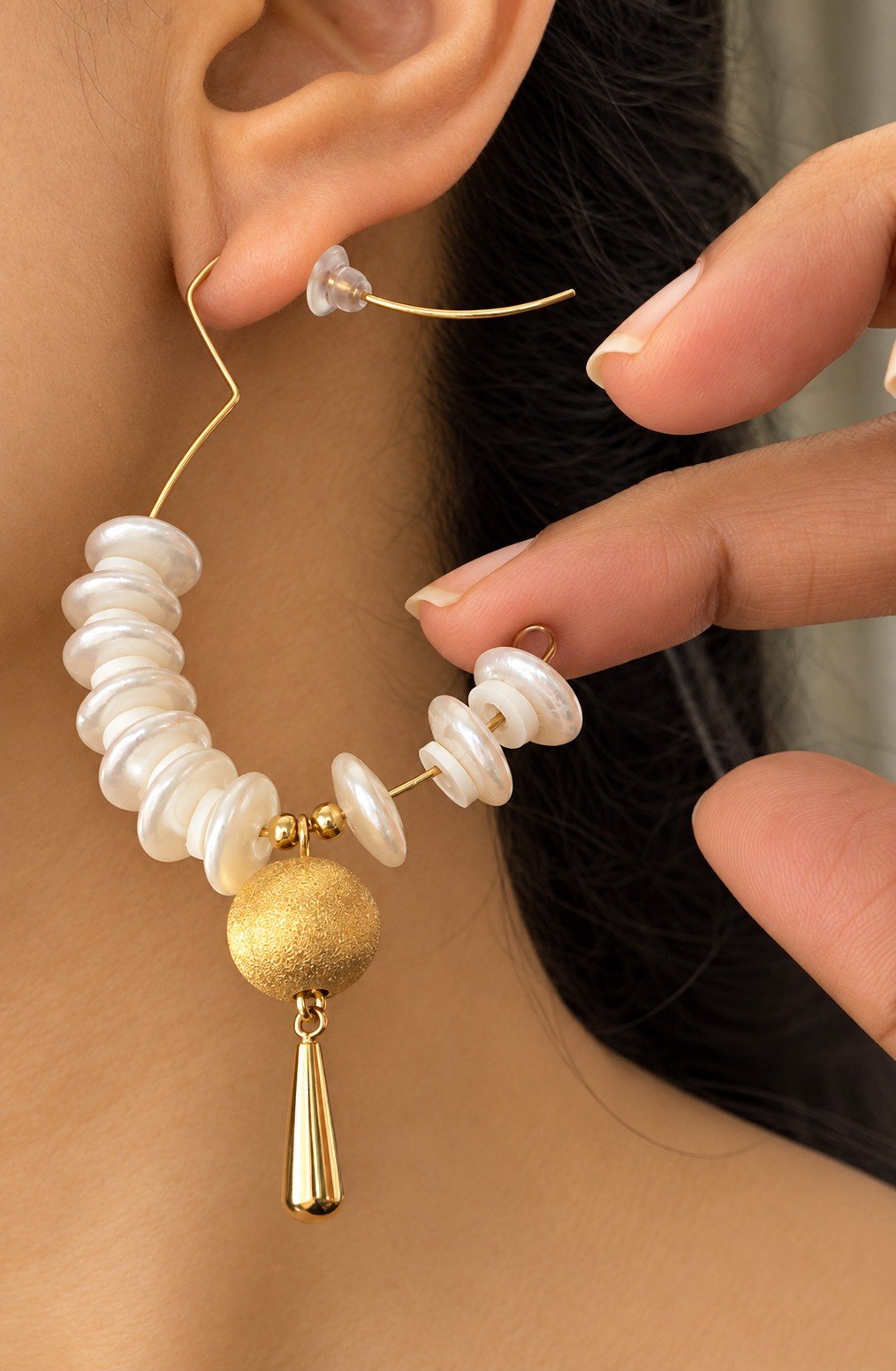 Ivory Swirl Danglers 6 Ivory Swirl Danglers 6
