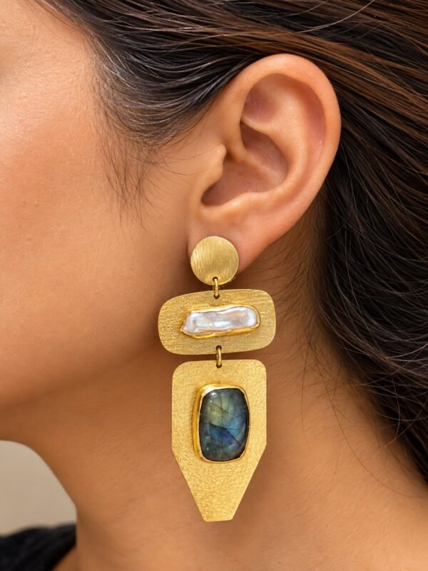 Sculpted Luxe Earrings - Noir 2