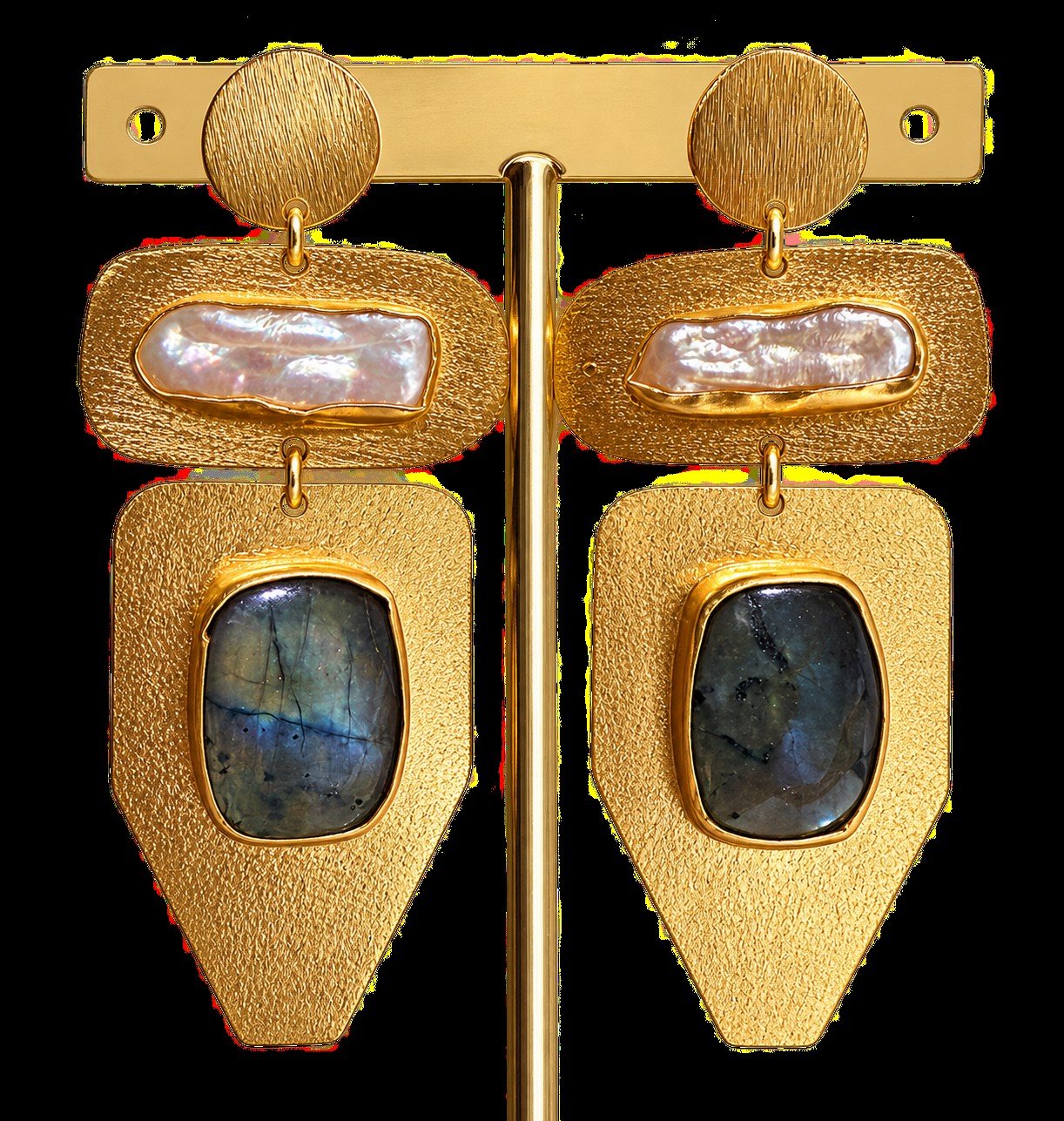 Sculpted Luxe Earrings - Noir 3 Sculpted Luxe Earrings - Noir 3
